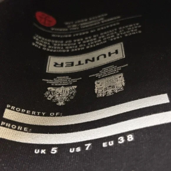 HUNTER Original Tall Nebula Waterproof Rain Boot Silver Women Size 7 Rubber - Picture 2 of 16